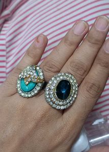Set of 2 Statement Rings