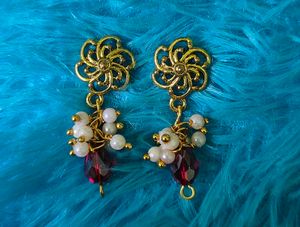 Peacock Design Drop Earrings