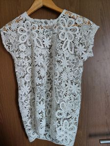 White Partywear Top