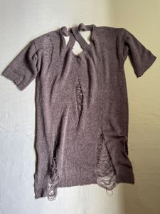 Distressed Knit Top