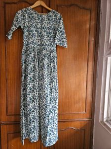 Block printed maxi dress