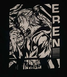 Anime Eren Graphic T-Shirt (L)