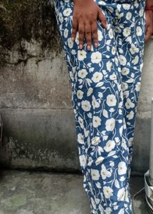 Blue Floral Palazzos (check description)