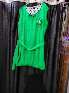 Green Polka Dot Sleeveless Top