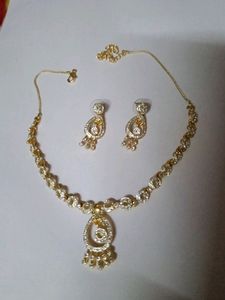 18k Gold-Tone Necklace & Earring Set
