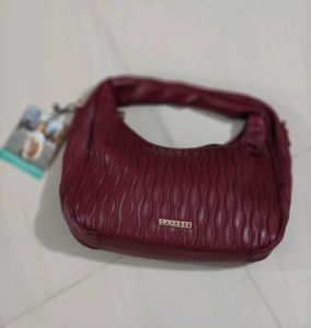 Stylish Maroon Hobo Bag
