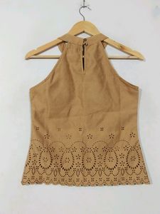 Magre Brown Printed Sleeveless Top (Women)