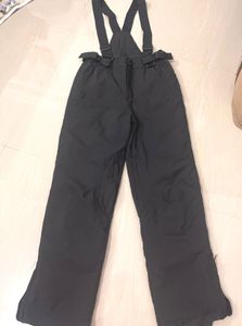 Black Snow Bib Pants with Suspenders