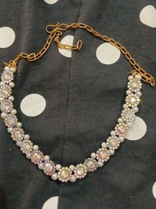 Sparkling Pearl and Crystal Necklace