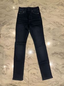 Dark Wash High-Waisted Skinny Jeans