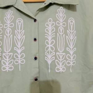 New Ajio Printed Crop Top- not used