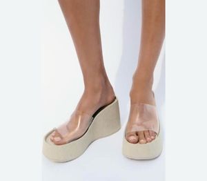 Zara Platform Slide Sandals