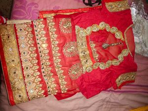 bridal red saree