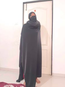 Elegant Black Abaya Gown Irani Chader