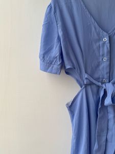 Blue Cutout Midi Dress