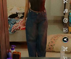Wide Leg Denim Jeans