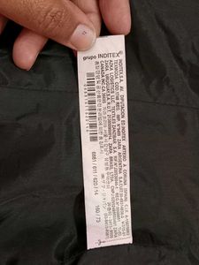 ZARA Women's Blue Blazer with Zip Pocket
