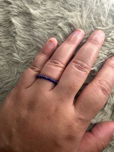 Blue Beaded Ring