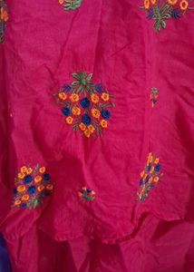 Embroidered Pink Kurta