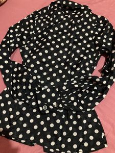 Chic Polka Dot Bow Blouse