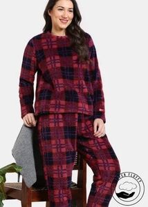 Zivame Cozy Plaid Pajama Set