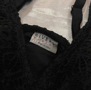Elegant Black Net Swimsuit