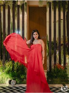 Stunning Strapless Red Gown
