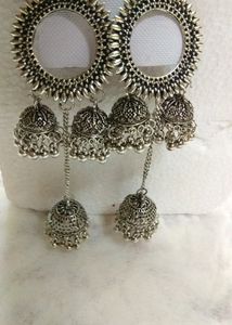 Long Silver Earrings