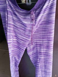Comfortable Purple Striped Lounge Pants