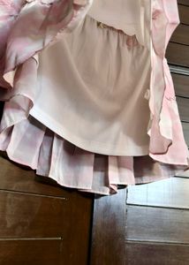AND Pink Tie-Dye Crop Top &amp; Skirt Set