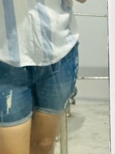 Stylish Blue Striped Top