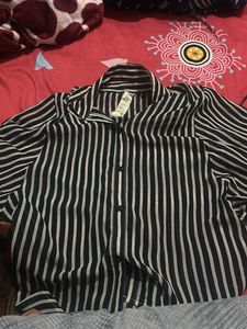 Chic Striped Button-Down Shirt