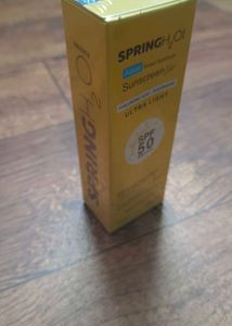 Spring H2O'S sunscreen gel with no white cast