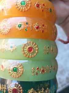 Set of 6 Colorful Bangles Combo