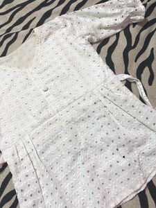 Chic White Broderie Anglaise Top