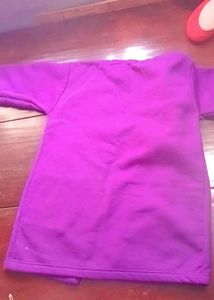 Purple Casual Sweater