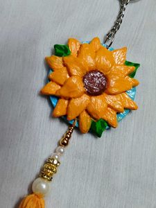 Cute Handmade Flower Keychains set