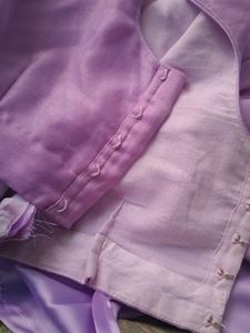 Lavender blouse and leghana.