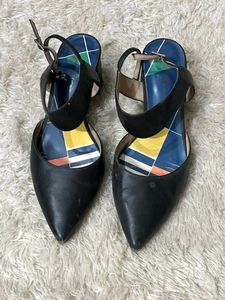 Stylish Black Heels with Ankle Strap