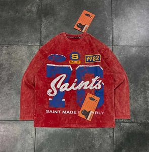 Vintage "Saints" Graphic Long-Sleeve T-Shirt