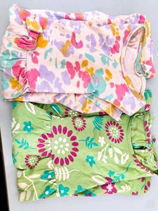Girls Clothing Combo Set 4–6 Years | 2 Frocks + 1