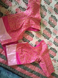 Beautiful Pink & Gold Blouse