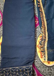 Blue Dress Material with Border