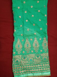 Fancy Green Unstitched Suit Material For Women