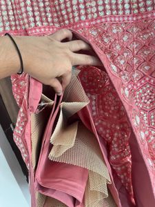Pink Sparkly Sequins Work Lehenga