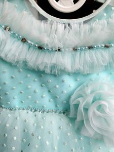 Pretty Blue Sequinned Party Dress For Baby Girl