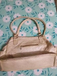 Cream Colour Soft leather handbag