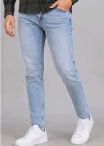 Men’s Light Blue Washed Slim Fit Jeans