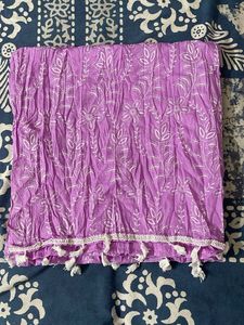 Lavender cotton dupatta