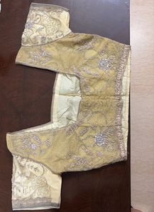 Lemon net designer saree with blouse